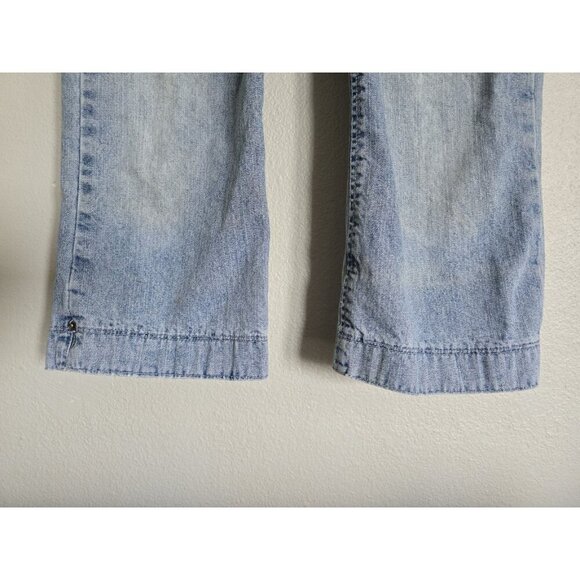 Silver Jeans Co. Light Wash Denim Jeans Cropped Cuffed Hem Casual Vintage - Picture 9 of 15
